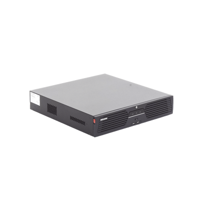 HIKVISION - [Doble Poder de Decodificación] NVR 32 Megapixel (8K) / 32 Canales IP / AcuSense / ANPR / Conteo de Personas / Heat Map / 8 Bahías de Disco Duro / 2 Tarjetas de Red / Soporta RAID con Hot Swap / 2 HDMI en 8K / Soporta POS / Alarmas I/O / ACU