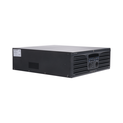 HIKVISION - NVR 12 megapixel (4K) / 64 canales IP / Soporta Cámaras con AcuSense  / 16 Bahías de Disco Duro / 2 Tarjetas de Red / Soporta RAID con Hot Swap / HDMI en 4K / Soporta POS