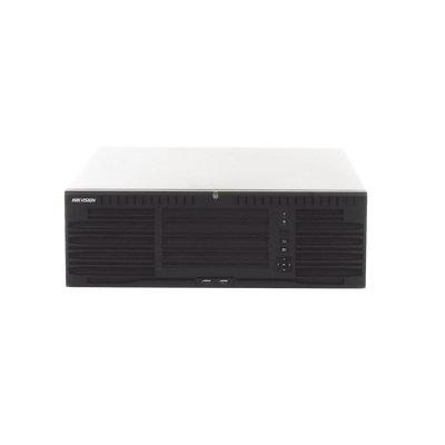 HIKVISION - [Doble Poder de Decodificación] NVR 32 Megapixel (8K) / 64 Canales IP / AcuSense / ANPR / Conteo de Personas / Heat Map / 16 Bahías de Disco Duro /  Soporta RAID con Hot Swap / 2 HDMI en 8K / Soporta POS / Alarmas I/O  / Smart Search