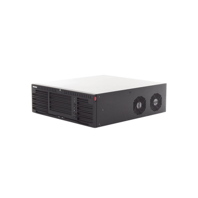HIKVISION - [Doble Poder de Decodificación] NVR 32 Megapixel (8K) / 64 Canales IP / AcuSense / ANPR / Conteo de Personas / Heat Map / 16 Bahías de Disco Duro /  Soporta RAID con Hot Swap / 2 HDMI en 8K / Soporta POS / Alarmas I/O  / Smart Search