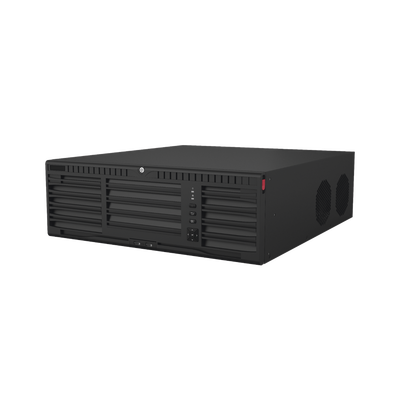 HIKVISION - [Doble Poder de Decodificación] NVR 32 Megapixel (8K) / 64 Canales IP / AcuSense / ANPR / Conteo de Personas / Heat Map / 16 Bahías de Disco Duro /  Soporta RAID con Hot Swap / 2 HDMI en 8K / Soporta POS / Alarmas I/O  / Smart Search