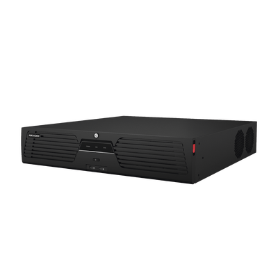 HIKVISION - [Doble Poder de Decodificación] NVR 32 Megapixel (8K) / 64 Canales IP / AcuSense / ANPR / Conteo de Personas / Heat Map / 8 Bahías de Disco Duro  / Soporta RAID con Hot Swap / 2 HDMI en 8K / Soporta POS / Alarmas I/O  / Smart Search