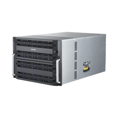 HIKVISION - Servidor de Almacenamiento en Red / Soporta 48 Discos Duros (No Incluye Discos) / Soporta Hasta 512 Canales IP / Controlador Simple