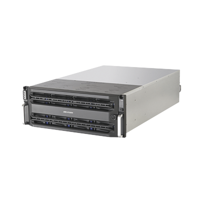 HIKVISION - Servidor de Almacenamiento en Red / Soporta 24 Discos Duros (No Incluye Discos) / RAID / iSCSI / Graba 512 canales IP / Doble Controlador