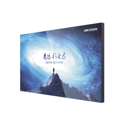 HIKVISION - Pantalla LCD 65" 4K para Videowall / Entrada HDMI - VGA - DVI - DP / Monitor Robusto / Bisel Delgado (3.5 mm) / Daisy Chain (Conexion en Cadena sin Software)