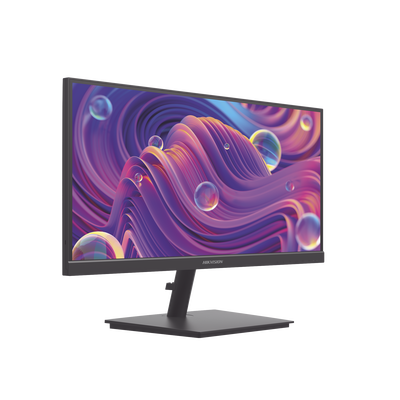 HIKVISION - Monitor LED Full HD (1920 X 1080) de 21.5" / Ideal para CCTV, Oficina y Hogar / Entrada HDMI-VGA / Montaje VESA (75 X 75) / Uso 24/7 / Backlight E-LED / 100 Hz / Ultra Delgado / Bocinas Integradas