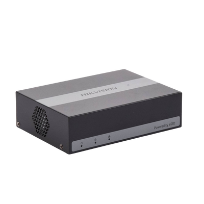 HIKVISION - (SSD) DVR 2 Megapíxel (1080p) Lite / 4 Canales TurboHD + 1 Canal IP / 15 Días de Grabación / Unidad de Estado Solido Incluido / H.265+ / Acusense Lite (Evita Falsas Alarmas) / Diseño Ultra Compacto / Extra Silencioso  / eSSD de