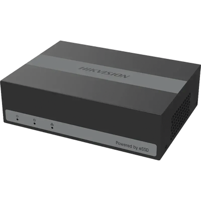 HIKVISION - (eDVR) DVR 2 Megapíxel (1080P) Lite / 4 Canales TURBOHD + 1 Canal IP /  Hasta 1 Mes de Grabación / Unidad de Estado Solido Incluido / H.265+ / ACUSENSE Lite (Evita Falsas Alarmas) / Diseño Ultra Compacto / Extra Silencioso /  eSSD de