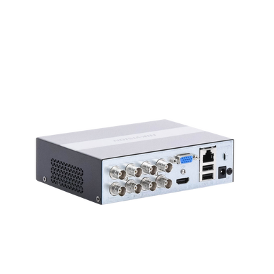 HIKVISION - (eDVR) DVR 2 Megapíxel (1080P) Lite / 8 Canales TURBOHD + 2 Canal IP /  Hasta 1 Mes de Grabación / Unidad de Estado Solido Incluido / H.265+ / ACUSENSE Lite (Evita Falsas Alarmas) / Diseño Ultra Compacto / Extra Silencioso /  eSSD de