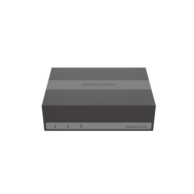 HIKVISION - (eDVR) DVR 2 Megapíxel (1080P) Lite / 8 Canales TURBOHD + 2 Canal IP /  Hasta 1 Mes de Grabación / Unidad de Estado Solido Incluido / H.265+ / ACUSENSE Lite (Evita Falsas Alarmas) / Diseño Ultra Compacto / Extra Silencioso /  eSSD de