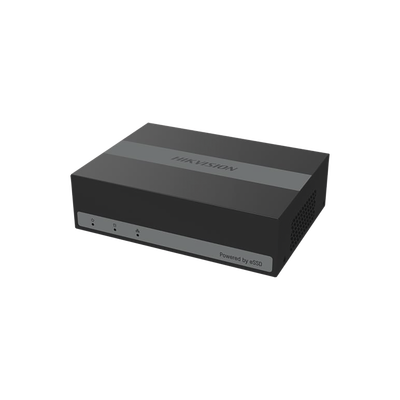 HIKVISION - (eDVR) DVR 2 Megapíxel (1080P) Lite / 8 Canales TURBOHD + 2 Canal IP /  Hasta 1 Mes de Grabación / Unidad de Estado Solido Incluido / H.265+ / ACUSENSE Lite (Evita Falsas Alarmas) / Diseño Ultra Compacto / Extra Silencioso /  eSSD de