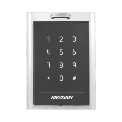 HIKVISION - Lector de Tarjetas MIFARE y Contraseñas / Conexión Wiegand y RS-485 / Estético y Fácil de Utilizar / Indicador LED