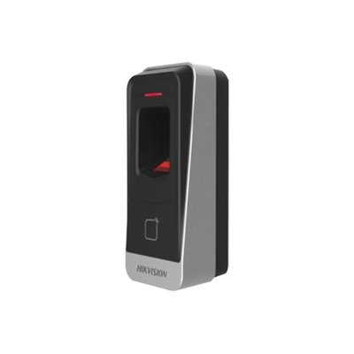 HIKVISION - Lector esclavo MIFARE IP65 / Huella Digital / Lector de Tarjetas de Proximidad MiFare / RS-485 / Interior y Exterior / Requiere Panel de Control de Acceso Serie DS-K26 y DS-K27