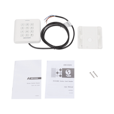 HIKVISION - Lector de Tarjetas PROX EM y Contraseñas / Exterior IP65 / Wiegand / Compatible con Cualquier Panel / PEQUEÑO y ESTETICO