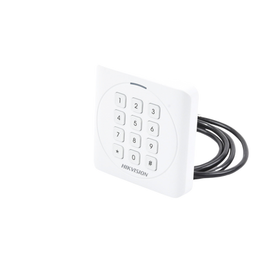 HIKVISION - Lector de Tarjetas PROX EM y Contraseñas / Exterior IP65 / Wiegand / Compatible con Cualquier Panel / PEQUEÑO y ESTETICO