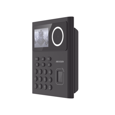 HIKVISION - Terminal Min Moe WiFi con Batería de Respaldo / Administrable por Smartphone o Nube /  Acceso y Asistencia /  Huella, Facial y Tarjetas MIFARE /  500 rostros y 1,000 Huellas y Tarjetas / Detección de Cubrebocas / Hik-Connect Teams / HIK-IA