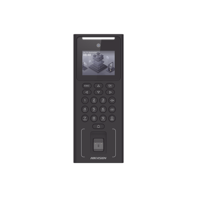 HIKVISION - Terminal Facial Min Moe WIFI con Batería de Respaldo / Administrable por Smartphone o Nube /  Acceso y Asistencia /500 Rostros y Lector de Tarjetas MIFARE / 3,000 Huellas / 3,000 Tarjetas / HIK-IA