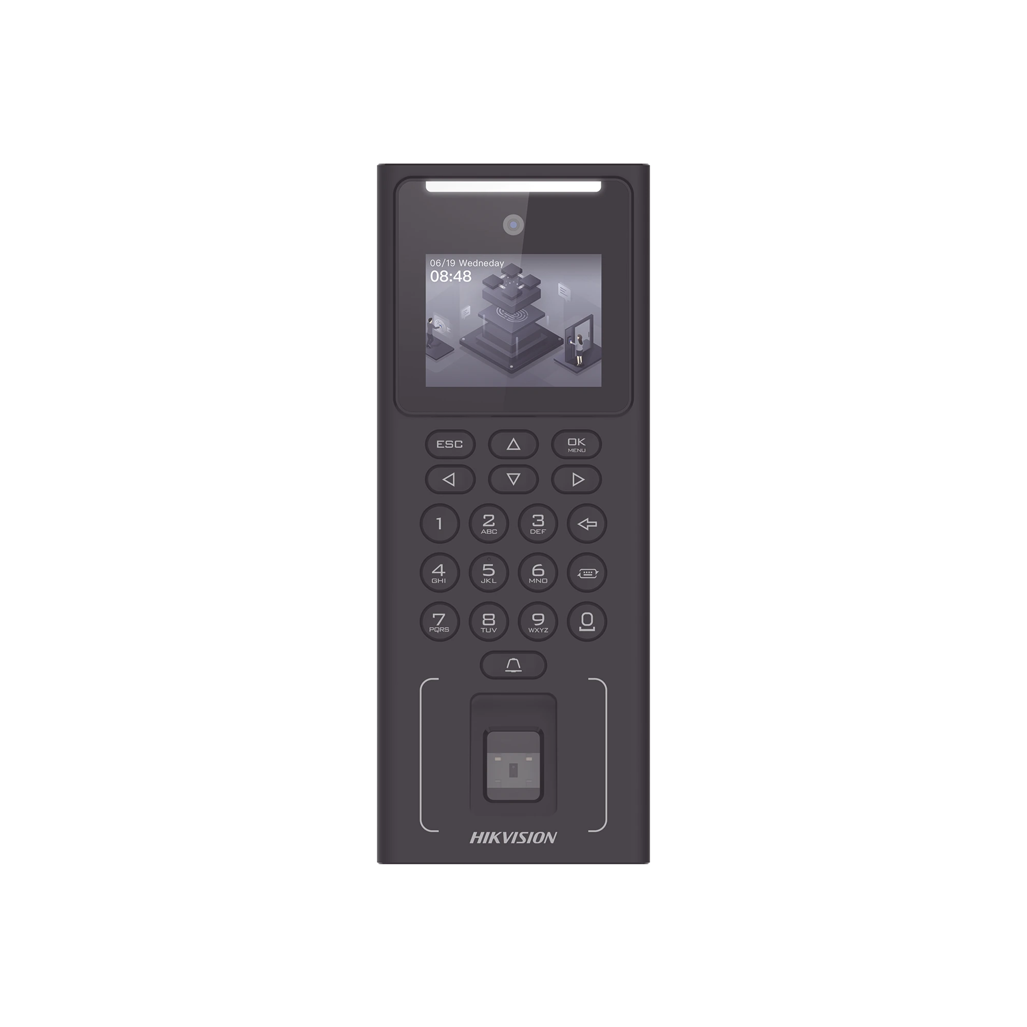 HIKVISION - Terminal Facial Min Moe WIFI con Batería de Respaldo / Administrable por Smartphone o Nube /  Acceso y Asistencia /500 Rostros y Lector de Tarjetas MIFARE / 3,000 Huellas / 3,000 Tarjetas