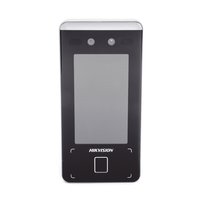 HIKVISION - Terminal Min Moe WiFi de Reconocimiento Facial ULTRA RÁPIDO (Exterior IP65) / Hasta 1.5 mts en lectura / Soporta P2P Hik-Connect / 3,000 Usuarios /QR y Videoportero (ambientes de bajo ruido) / HIK-IA