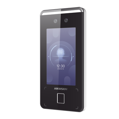 HIKVISION - Terminal Min Moe WiFi de Reconocimiento Facial ULTRA RÁPIDO (Exterior IP65) / Hasta 1.5 mts en lectura / Soporta P2P Hik-Connect / 3,000 Usuarios /QR y Videoportero (ambientes de bajo ruido) / HIK-IA
