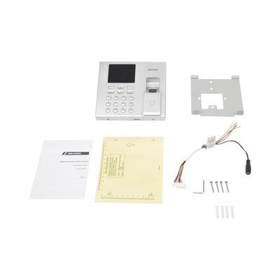 HIKVISION - Terminal de Control de Acceso y Asistencia compatible con APP Hik-Connect (P2P) / Lectura de Huella y de Tarjetas EM / Soporta hasta 1000 Huellas / Relevador para Chapa / Software iVMS4200