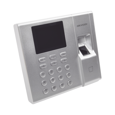 HIKVISION - Terminal de Control de Acceso y Asistencia compatible con APP Hik-Connect (P2P) / Lectura de Huella y de Tarjetas EM / Soporta hasta 1000 Huellas / Relevador para Chapa / Software iVMS4200