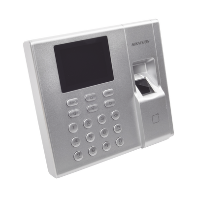 HIKVISION - Terminal de Control de Acceso y Asistencia compatible con APP Hik-Connect (P2P) / Lectura de Huella y de Tarjetas EM / Soporta hasta 1000 Huellas / Relevador para Chapa / Software iVMS4200