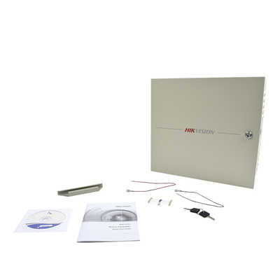 HIKVISION - Controlador de Acceso / 2 Puerta / 4 Lectores de Huella y Tarjetas / Integración con Video / 100,000 Tarjetas / Incluye Gabinete y Fuente de Alimentación 12Vcc/8A / Soporta batería de respaldo