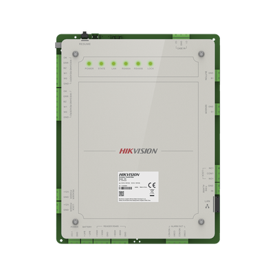 HIKVISION - Controlador de Acceso 1 Puerta Administrable en la Nube con Hik-Connect Teams / Interfaz Web / 2 Lectores de Huella o Tarjeta / 100,000 Tarjetas / 10,000 Huellas / Incluye Gabinete y Fuente de Alimentación 12v 4A / Soporta Batería de Respald