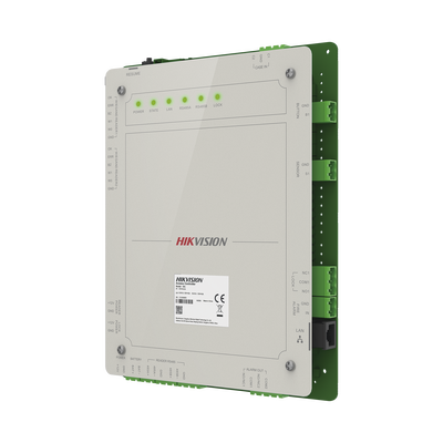 HIKVISION - Controlador de Acceso 1 Puerta Administrable en la Nube con Hik-Connect Teams / Interfaz Web / 2 Lectores de Huella o Tarjeta / 100,000 Tarjetas / 10,000 Huellas / Incluye Gabinete y Fuente de Alimentación 12v 4A / Soporta Batería de Respald
