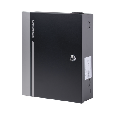 HIKVISION - Controlador de Acceso para 2 Puertas y 4 Lectores / Fácil Administración con Software Gratuito / Incluye Gabinete y Fuente de Alimentación 12Vcc/8A / 10,000 Tarjetas / 50,000 Eventos