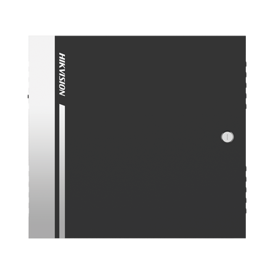 HIKVISION - Controlador de Acceso para 2 Puertas y 4 Lectores Wiegand o RS485 / Incluye Gabinete y Fuente de Alimentación 12Vcc/8A / Soporta Batería de Respaldo /  Wiegand y RS-485 / 10,000 Tarjetas