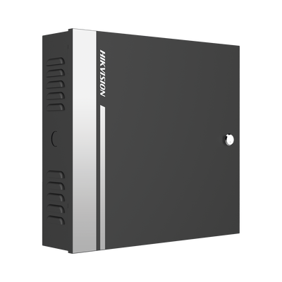 HIKVISION - Controlador de Acceso para 4 Puertas y 8 Lectores RS485 o 4 Wiegand / Incluye Gabinete y Fuente de Alimentación 12Vcc/8A / Soporta Batería de Respaldo /  Wiegand y RS-485 / 10,000 Tarjetas