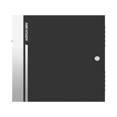 HIKVISION - Controlador de Acceso para 4 Puertas y 8 Lectores RS485 o 4 Wiegand / Incluye Gabinete y Fuente de Alimentación 12Vcc/8A / Soporta Batería de Respaldo /  Wiegand y RS-485 / 10,000 Tarjetas