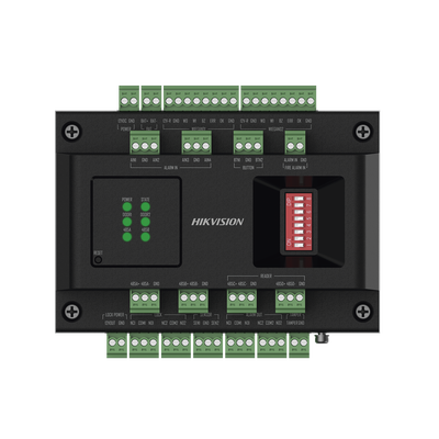 HIKVISION - Expansor de 2 Puertas para Paneles de Control de Acceso DS-K27 Series / Comunicación RS-485 / 4 Entradas y 2 Salidas Auxiliares
