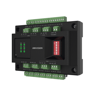 HIKVISION - Expansor de 2 Puertas para Paneles de Control de Acceso DS-K27 Series / Comunicación RS-485 / 4 Entradas y 2 Salidas Auxiliares