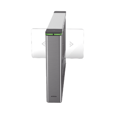 HIKVISION - Torniquete Swing CENTRAL para Ampliar Numero de Carriles / Incluye Panel y Lectores de Tarjeta / TCP/IP Administrable por iVMS-4200 (Requiere Torniquete Izquierdo) / Carril de 90 cms / 6,000,000 MCBF / 12 Pares de IR