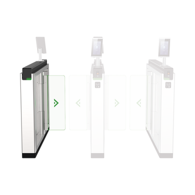 HIKVISION - Torniquete de Apertura para Lado Izquierdo / Metal / Con 12 Pares de Detectores IR / Soporta Terminal de Reconocimiento Facial