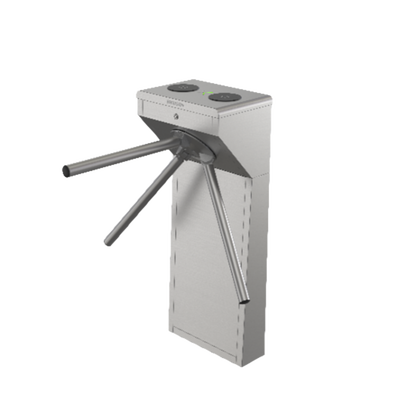 HIKVISION - Torniquete Trípode Bidireccional de Acero Inoxidable SUS304 / 2 Millones MCBF  / Apertura en Caso de Emergencia / Integrable con cualquier Sistema de Control de Acceso / Indicadores LED de Entrada-Salida