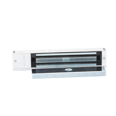 HIKVISION - Chapa Magnética de 617 Lbs (280 Kg) / Montaje en Puerta Normal o de Vidrio / Certificado CE /  Uso en Interior / Indicador LED / Magnetismo Anti-residual