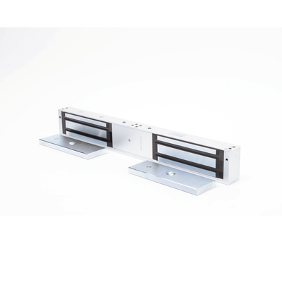HIKVISION - Chapa Magnética para Doble Puerta / Puerta Antifuego / Soporta 1200 Lbs (500 Kg) / Indicador LED