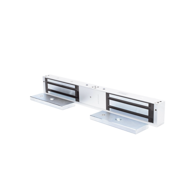 HIKVISION - Chapa Magnética para Doble Puerta / Puerta Antifuego / Soporta 1200 Lbs (500 Kg) / Indicador LED