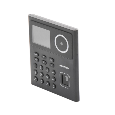 HIKVISION - Kit WiFi de Control de Acceso Lite TODO INCLUIDO con Lector de Rostros, Tarjetas y Huellas / 500 Rostros / Compatible con App HIKConnect / Incluye Electroimán  Botón de Salida y Montajes Z y L para imán / HIK-IA