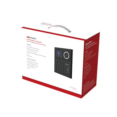HIKVISION - Kit WiFi de Control de Acceso Lite TODO INCLUIDO con Lector de Rostros, Tarjetas y Huellas / 500 Rostros / Compatible con App HIKConnect / Incluye Electroimán  Botón de Salida y Montajes Z y L para imán / HIK-IA