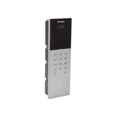 HIKVISION - Videoportero IP Multiapartamento con Reconocimiento Facial / Llamada a App HikConnect (requiere monitor) / Protección IP65 / Apertura por Rostro, Tarjeta o App