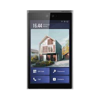 HIKVISION - Frente de Calle IP 2 Megapixel (1080p) / Multiapartamento / Pantalla 10.1" Touch Screen / Reconocimiento Facial / Android / IP65 / IK07 / Soporta Modulo de Botones y Huella (por Separado)