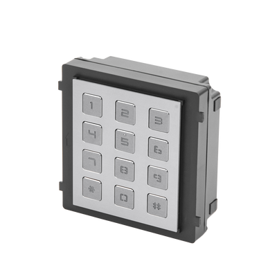 HIKVISION - Módulo de Teclado para Frente de Calle  Modular / Desbloqueo de Puerta Mediante Código / Llamada a monitor.