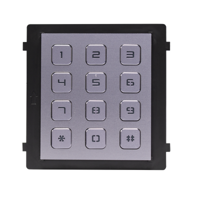 HIKVISION - Módulo de Teclado para Frente de Calle  Modular / Desbloqueo de Puerta Mediante Código / Llamada a monitor.