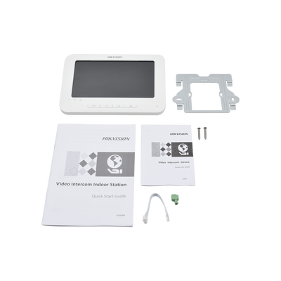 HIKVISION - Monitor IP Touch Screen 7'' para Videoportero IP / Soporta P2P / WiFi / Vídeo en Vivo / Audio de Dos Vías / Apertura Remota / Llamadas entre Monitores