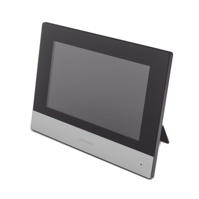 HIKVISION - Monitor Hibrido IP WiFi Touch Screen 7" para DS-KIS303P / Vídeo en Vivo / PoE Estándar / Apertura Remota / Llamada Entre Monitores / Audio de dos vías / Policarbonato